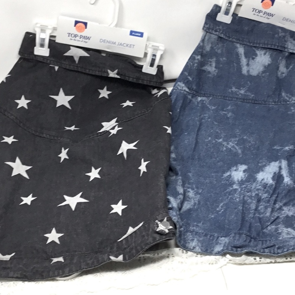 Top pow denim jacket, set of two size extra large for dog - Picture 1 of 9